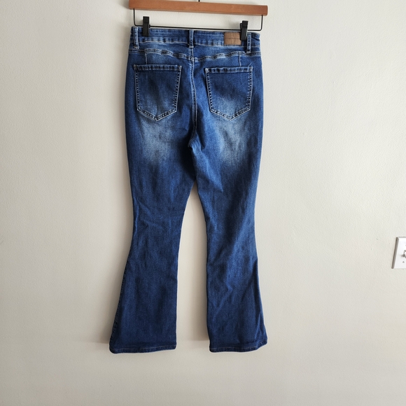 Classic Blue Flared Women Jeans - Picture 2 of 3
